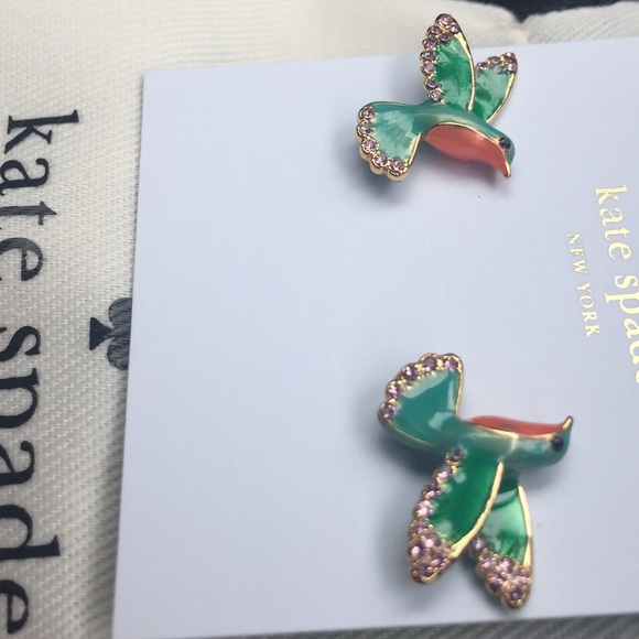 NWT Kate Spade Hummingbird Multi Earrings - Picture 2 of 3